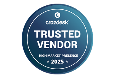 Crozdesk trusted vendor badge 2025